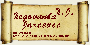 Negovanka Jarčević vizit kartica
